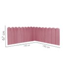 Ver imagem 3 de Cabeceira Painel Cama King Box Nuvem Suede Sandy 195 cm:Rosa