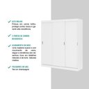 Ver imagem 2 de Guarda Roupa Casal 3 Portas 4 Gav Branco Carraro