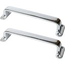 Ver imagem 2 de Puxador Duplo Milano 148mm Cromado Porta Pivotante Correr Passagem Madeira Vidro Colonial