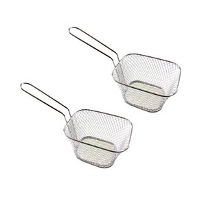 Kit 2 Cesta Para Servir Porções Frituras Salgados Petiscos Batata Hamburgueria Festa