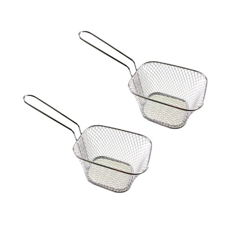 Kit 2 Cesta Para Servir Porções Frituras Salgados Petiscos Batata Hamburgueria Festa