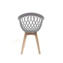 Ver imagem 4 de Kit 2 Cadeiras Web Empório Tiffany Wood Cinza