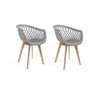 Kit 2 Cadeiras Web Empório Tiffany Wood Cinza - 1