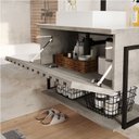 Ver imagem 3 de Toucador com Cuba Frise 60cm Metalon Cimento MGM