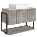 Ver imagem 1 de Toucador com Cuba Frise 60cm Metalon Cimento MGM