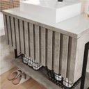 Ver imagem 4 de Toucador com Cuba Frise 60cm Metalon Cimento MGM