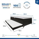 Ver imagem 4 de Cama Box Baú com Colchão de Espuma Acoplado e Auxiliar de Molas Lyon Solteiro 88cm