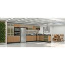 Ver imagem 2 de Paneleiro Cristaleira Evidence 4 Portas Com Vidro Reflecta Poliman Móveis