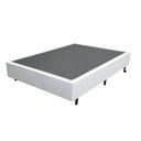 Ver imagem 2 de Cama Base Box Casal Branco Sintético 38x138x188