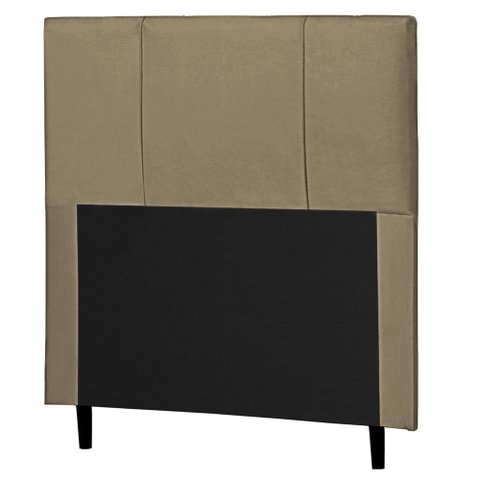 Cabeceira Cama Box Solteiro Donna 90cm Suede Bege - Abmaza