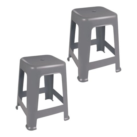 Banqueta Plástica Bela Vista Suporta até 120 Kg Mor 02 Und