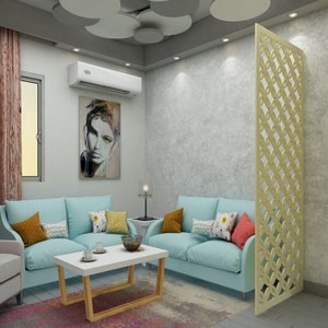 Painel Vazado Divisória Mdf Valência Crú - 0,90x2,20m