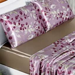 Jogo de Lençol Cama Casal 4 Peças Seda Alya Luxo:rosa Esplendor - 3