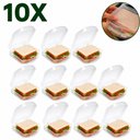 Ver imagem 2 de Kit 10 Porta Lanche Sanduiche Lancheira Transparente Sanduicheira Portatil com Trava Bpa Free Pote a
