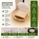 Ver imagem 6 de Kit 10 Porta Lanche Sanduiche Lancheira Transparente Sanduicheira Portatil com Trava Bpa Free Pote a
