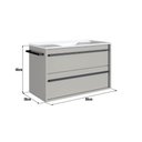 Ver imagem 3 de Gabinete de Banheiro com Pia 1 Porta 1 Gaveta Toalheiro 80cm Suspenso Multimóveis Crpro-BAL025