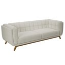 Ver mais imagens de Sofá Decorativo Sala de Estar 180cm Rocket 2 Lugares Base Madeira Boucle Off White G45 - Gran Belo