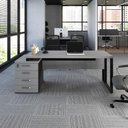 Ver imagem 1 de Mesa Diretor Escritório 150cm a 172cm 4 Gavetas Pé Metal F5