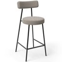 Ver imagem 3 de Kit 05 Banquetas Baixa para Cozinha Sala de Jantar Bar Bancada Milão L02 Bouclê Creme - lyam decor L