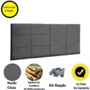 Ver imagem 4 de Cabeceira Painel Cama Box King Size 193cm Raissa Suede Cinza