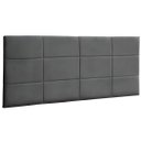 Ver imagem 1 de Cabeceira Painel Cama Box King Size 193cm Raissa Suede Cinza