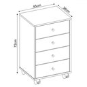 Ver imagem 3 de Gaveteiro Office Presidence 4 Gavetas Branco - Pnr Móveis