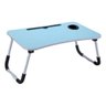 Mesinha Portátil Notebook Dobrável 48cm Cama com Porta Copo:azul - 1