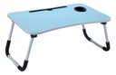 Ver imagem 1 de Mesinha Portátil Notebook Dobrável 48cm Cama com Porta Copo:azul