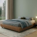 Ver imagem 2 de Cama Casal Queen Japonesa Pés Madeira 174cm Firenze Corano Caramelo - Nexta Casa