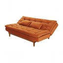 Ver imagem 6 de Sofá Cama Dubai 3 Lugares Império Reclinável Casal Pés Madeira Espuma Especial D33 Terracota 174