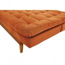 Ver imagem 3 de Sofá Cama Dubai 3 Lugares Império Reclinável Casal Pés Madeira Espuma Especial D33 Terracota 174