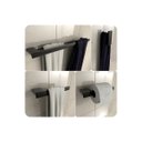 Ver imagem 2 de Kit 4 Acessórios de Banheiro Preto Toalheiro Duplo F.master