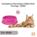Ver imagem 2 de Comedouro para Gatos 200ml Anti Formiga - Rosa