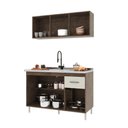 Ver imagem 4 de Cozinha Modulada Compacta 2 Peças Suiça 6 Portas 1 Gaveta MDF-MDP Creme Fidelita Móveis