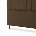 Ver imagem 4 de Cabeceira para Cama Casal Estofada 1,38 m Mel Vilajo: Suede Crush Cacau