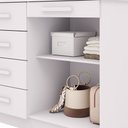 Ver imagem 5 de Cômoda Sapateira para Quarto 2 Portas 5 Gavetas Biana V01 Branco - Lyam Decor