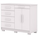Ver imagem 2 de Cômoda Sapateira para Quarto 2 Portas 5 Gavetas Biana V01 Branco - Lyam Decor