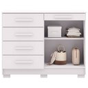 Ver imagem 4 de Cômoda Sapateira para Quarto 2 Portas 5 Gavetas Biana V01 Branco - Lyam Decor