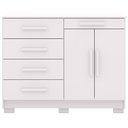 Ver imagem 3 de Cômoda Sapateira para Quarto 2 Portas 5 Gavetas Biana V01 Branco - Lyam Decor