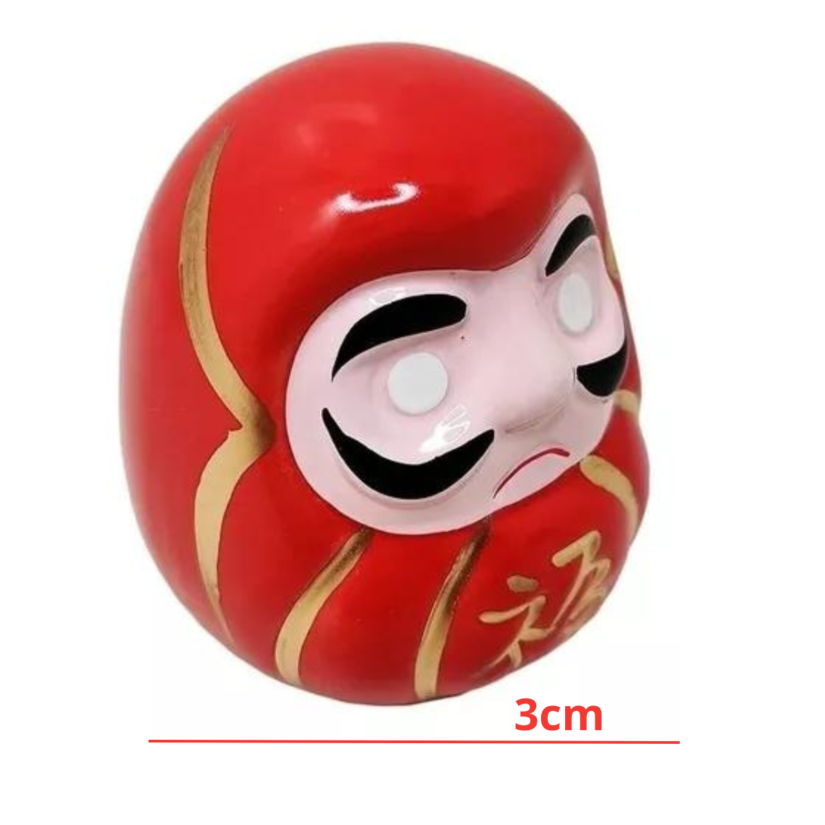 Daruma - Boneco - Resina - Pinte O Olho Faça Desejo/Pedido - Proteção Sorte - 3cm - 4