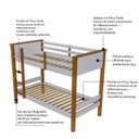 Ver imagem 4 de Beliche para Quarto Infantil 155cm x 206cm Joy Branco/Off White/Nogueira