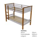 Ver imagem 3 de Beliche para Quarto Infantil 155cm x 206cm Joy Branco/Off White/Nogueira