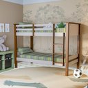 Ver imagem 1 de Beliche para Quarto Infantil 155cm x 206cm Joy Branco/Off White/Nogueira