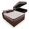 Cama Box Com Baú Casal + Colchão De Molas - Anjos - Classic Superlastic 138cm Marrom - 1