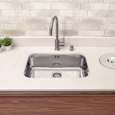 Cuba Alto Brilho 56x34cm para Cozinha Tramontina Lavínia 29l Aço Inox Bancada Pia