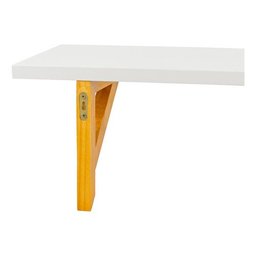 Prateleira Branca Madeira Maciça 70x19cm Mão Francesa Pinus - 6