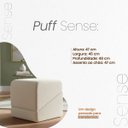 Ver imagem 6 de Kit 2 Puffs Sense Bouclé Premium Assento Extra Decorativo para Sala Quarto Design Moderno Bege