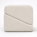Ver imagem 2 de Kit 2 Puffs Sense Bouclé Premium Assento Extra Decorativo para Sala Quarto Design Moderno Bege