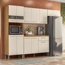 Ver imagem 1 de Cozinha Compacta Versalhes 12 Portas 1 Gaveta com Vidro Freijo/soft - Kits Paraná