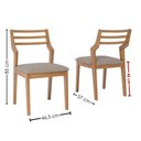 Ver imagem 4 de Mesa de Jantar Bromelia com 4 Cadeiras Estofadas Damasco Linho Bege Natuem